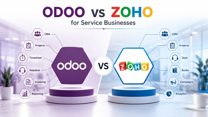Zoho Vs Odoo for Service Business