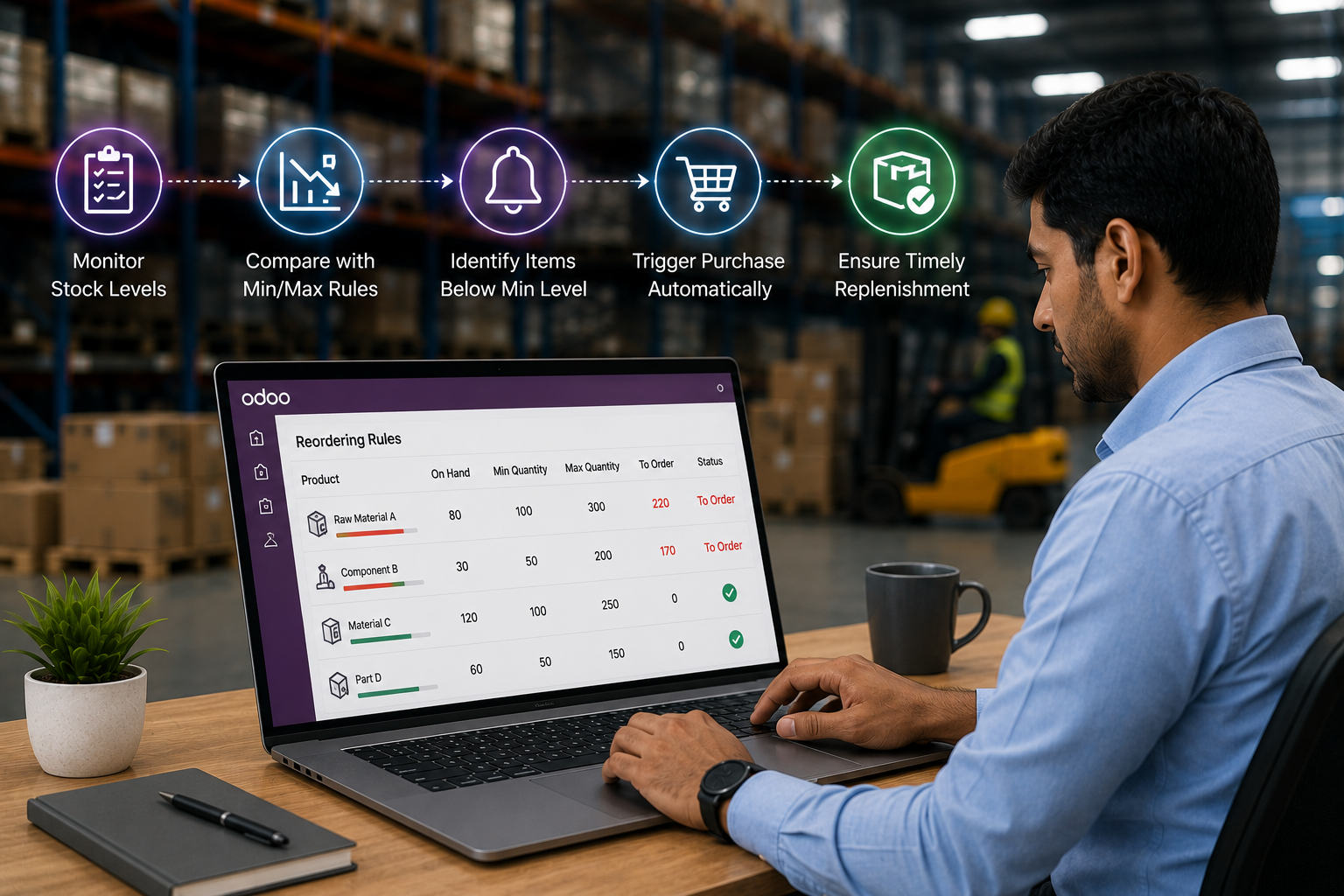 Reordering Rules in Odoo