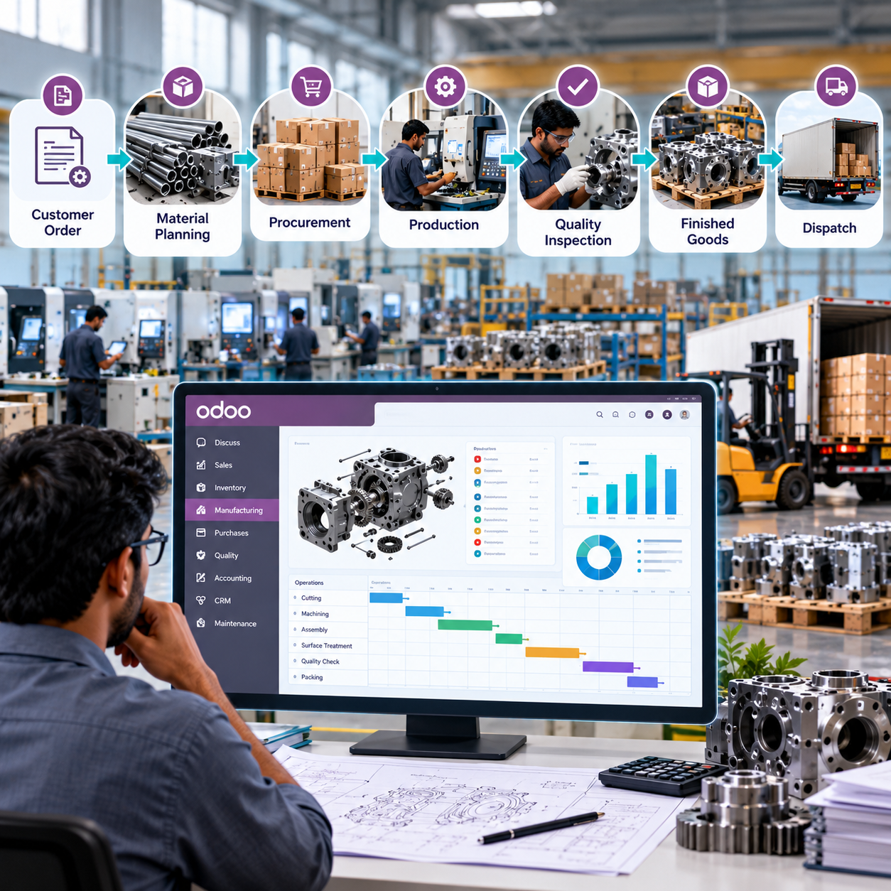 Odoo vs ERPNext for Indian Manufacturers
